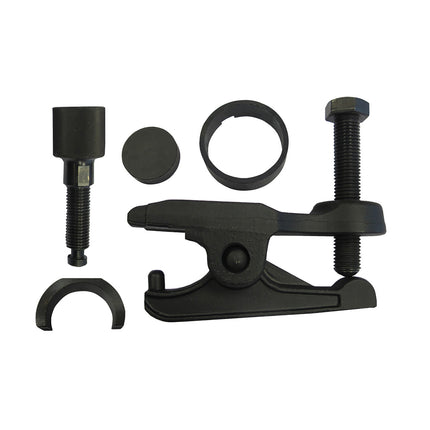 Ford Transit ball joint tool,made up of various components including manual screw and convertor for a hydraulic ram