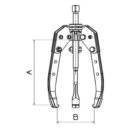 13100000 - Self Centering 2/3 Leg Puller 0-350mm