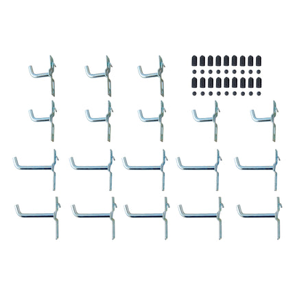 Set of metal hooks on a white background