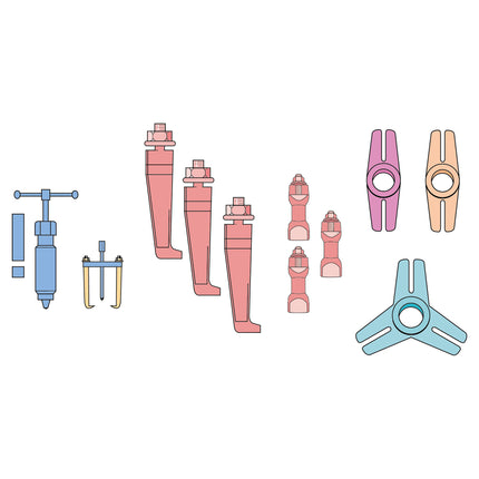 Drawing of Hydraulic Puller Kit  