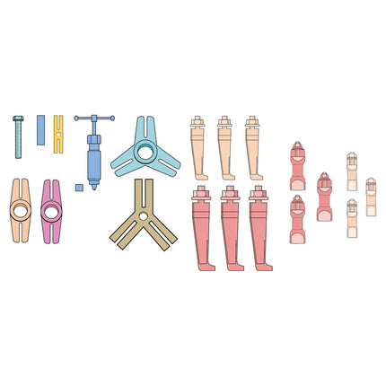 18655500 - Hydraulic Twin/Triple Leg Puller Kit - Thin Jaw