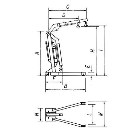 38900400 - Engine Crane - Double Action Pump 1000KG