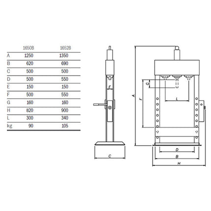 53410000 - Hydraulic Bench Press 10 Tonne