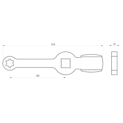 GO1313 - Slogging Brake Caliper Wrench - E24 MAN TGA TGS TGX
