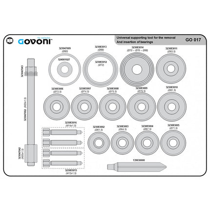 GO017 - Wheel Bearing Tool Set