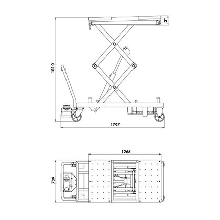 GO1000B - EV Battery & Transmission Lifting Table 1000kg