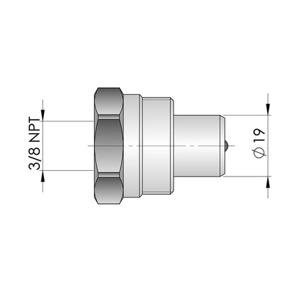 GO1050 - Hydraulic Cylinder - Aluminium 12 Tonne