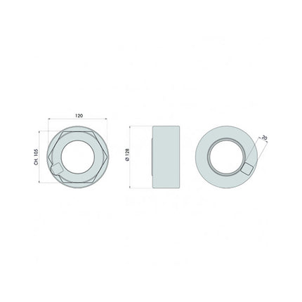 GO1348 - Hub Nut Socket - Renault