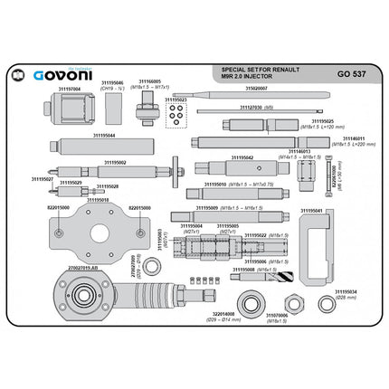 GO537 - Injector Extractor Kit 2.0 Diesel M9R